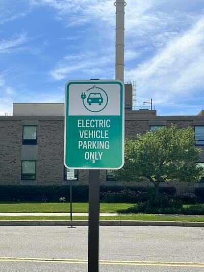 Electric vehicle only parking sign